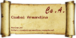 Csabai Armandina névjegykártya